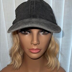 Black Suede Men & Women's Cap